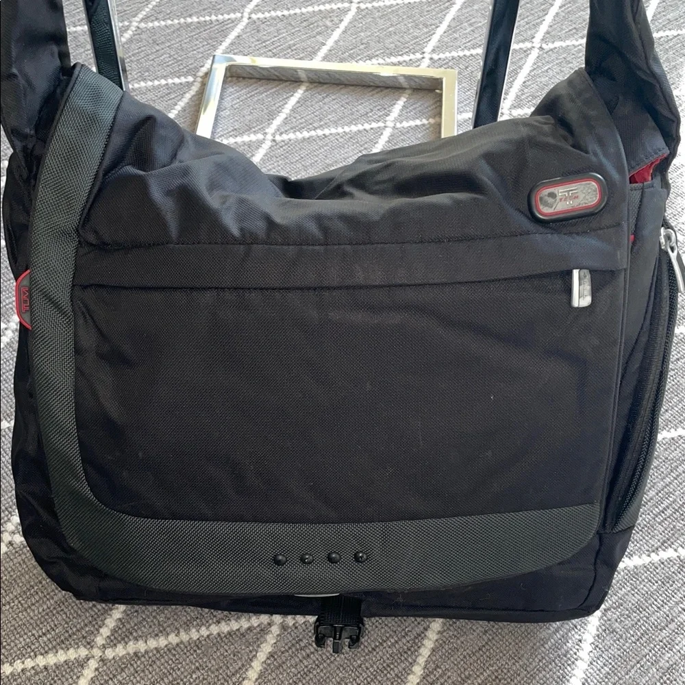 Tumi Black and Gray Messenger Bag